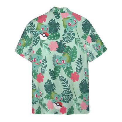 Tropical Green Leaf Hawaiian Shirt
