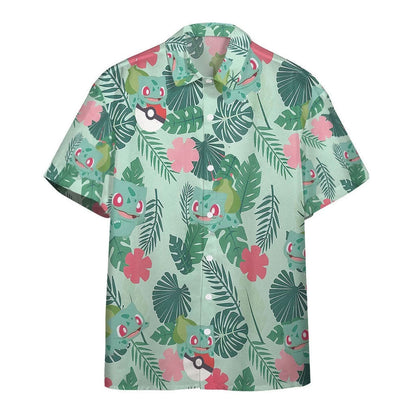 Tropical Green Leaf Hawaiian Shirt