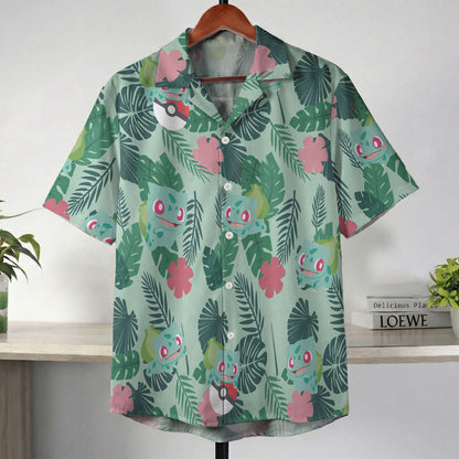 Pokemon Bulbasaur Tropical Green Hawaii Shirt