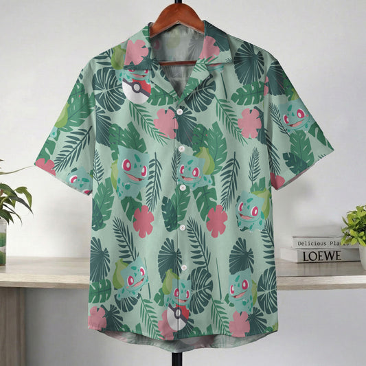 Pokemon Bulbasaur Tropical Green Hawaii Shirt