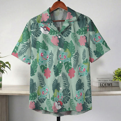 Pokemon Bulbasaur Tropical Green Hawaii Shirt