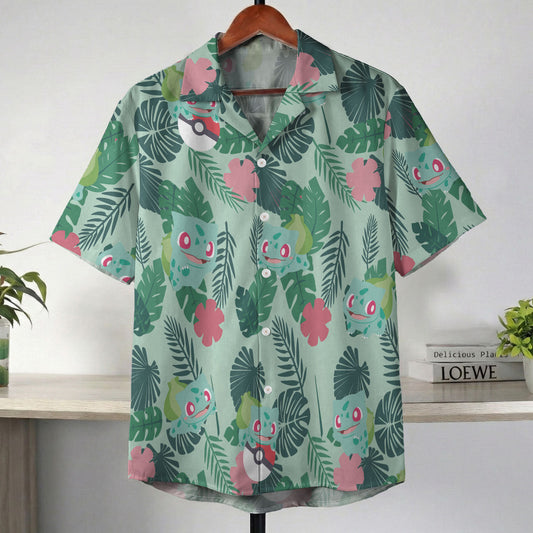 Pokemon Bulbasaur Tropical Green Hawaii Shirt