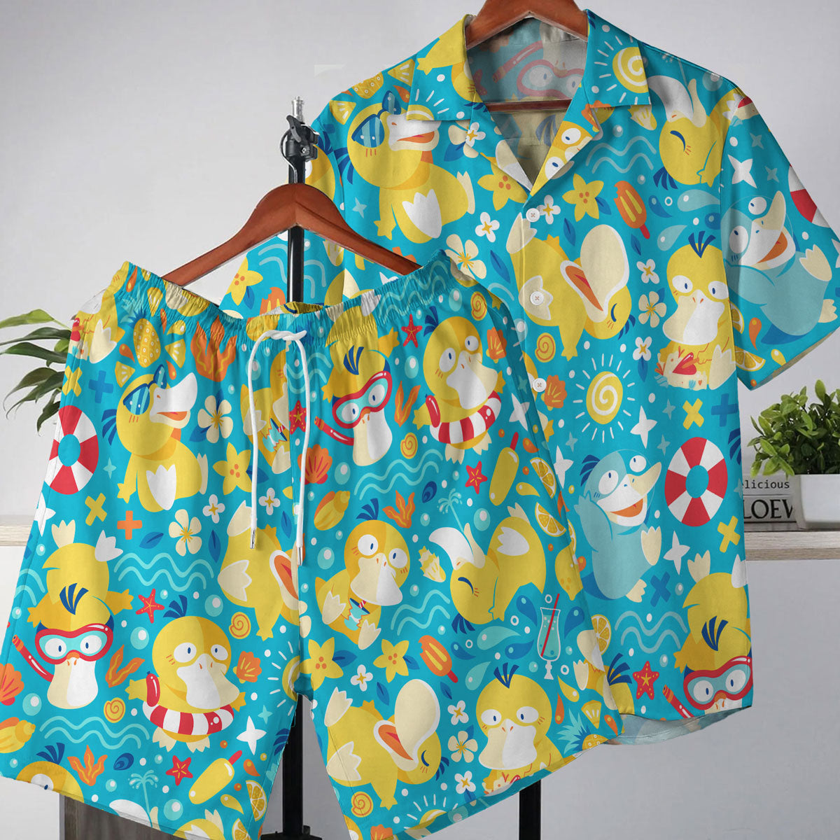 Anime Beach Tropical Swim Shorts