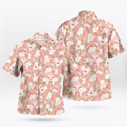 Cute Pink Pattern Hawaiian Shirt for Fans