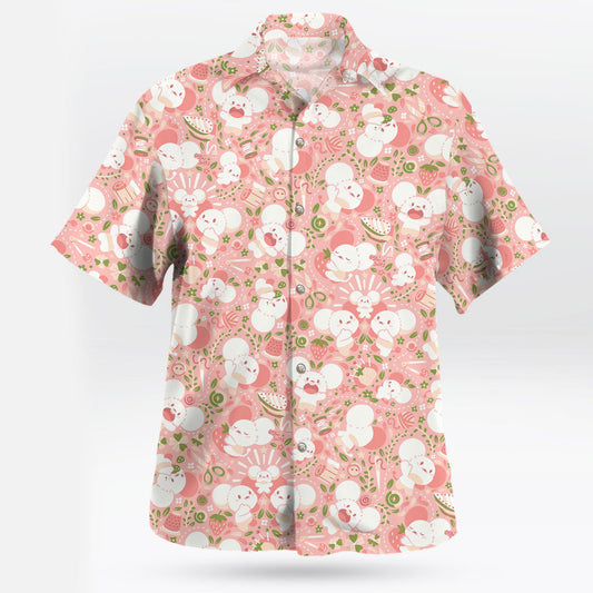 Maushold Smogon Hawaiian Shirt Cute Pink Pattern for Pokemon Fans
