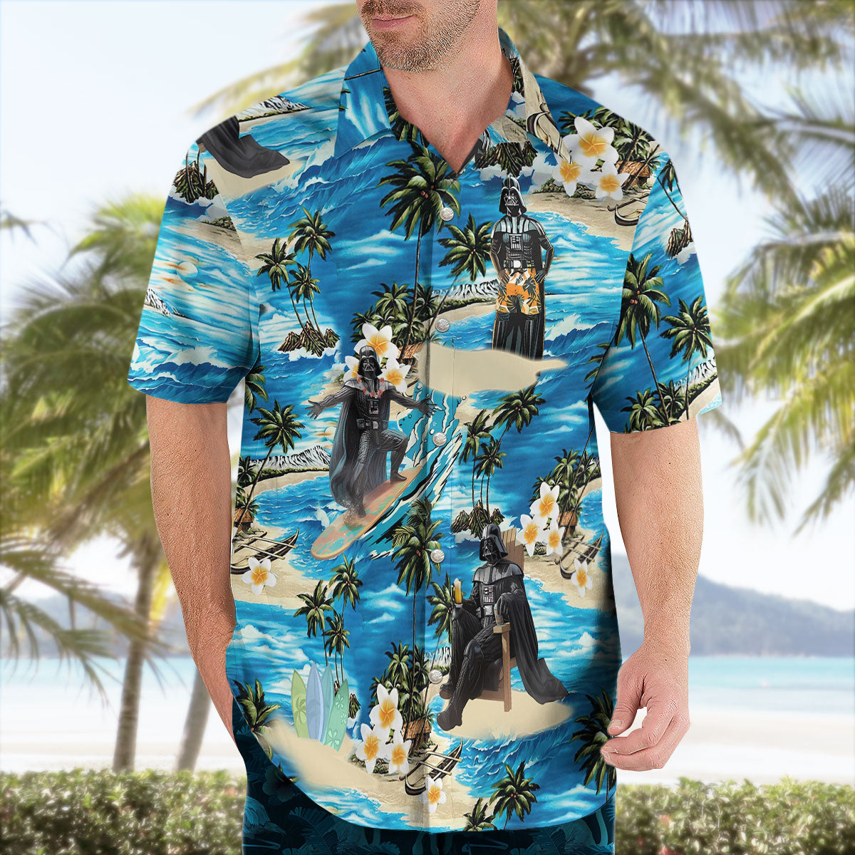Dark Hero Tropical Beach Aloha Hawaiian Shirt