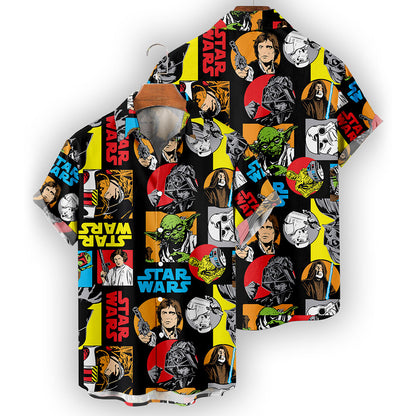 Retro Hawaiian Shirt Color Pop Comic Style