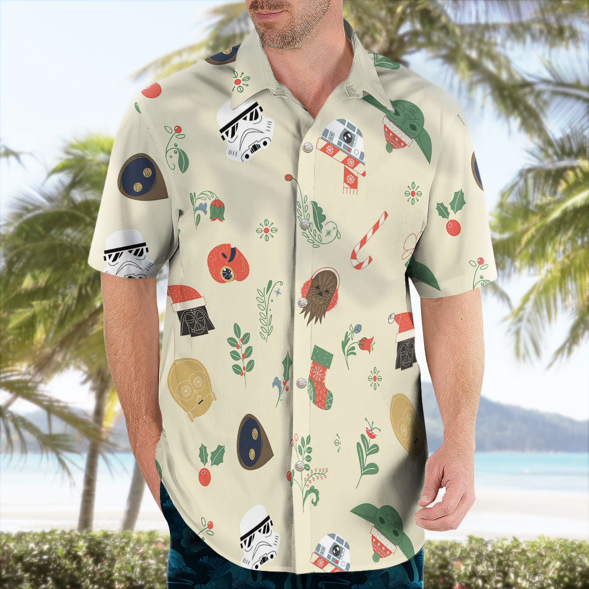 Christmas Holiday Character Hawaiian Shirt