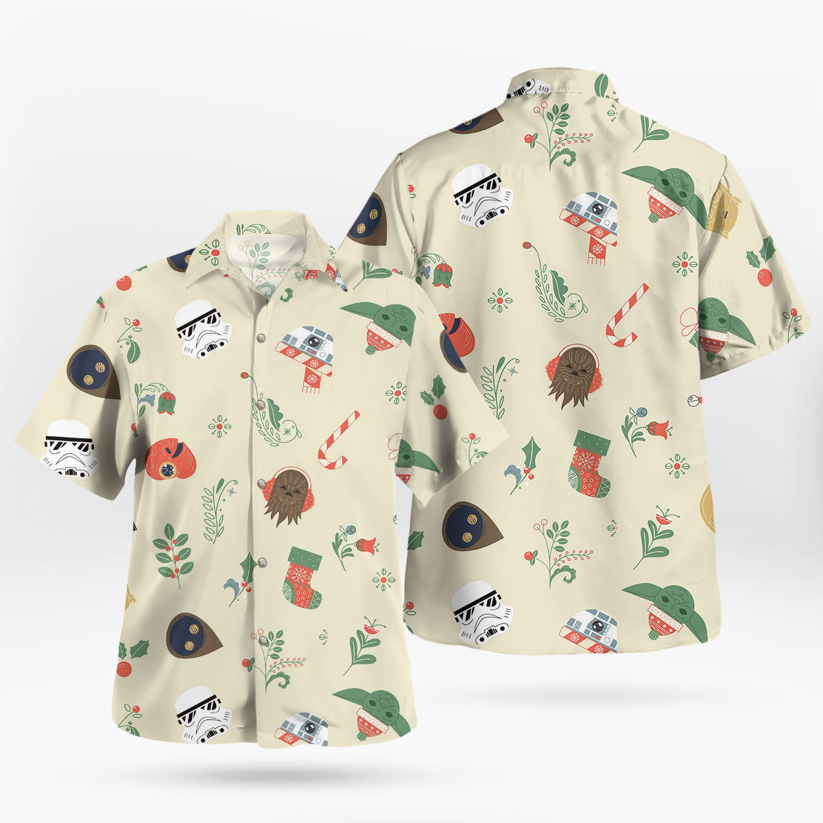 Christmas Holiday Character Hawaiian Shirt