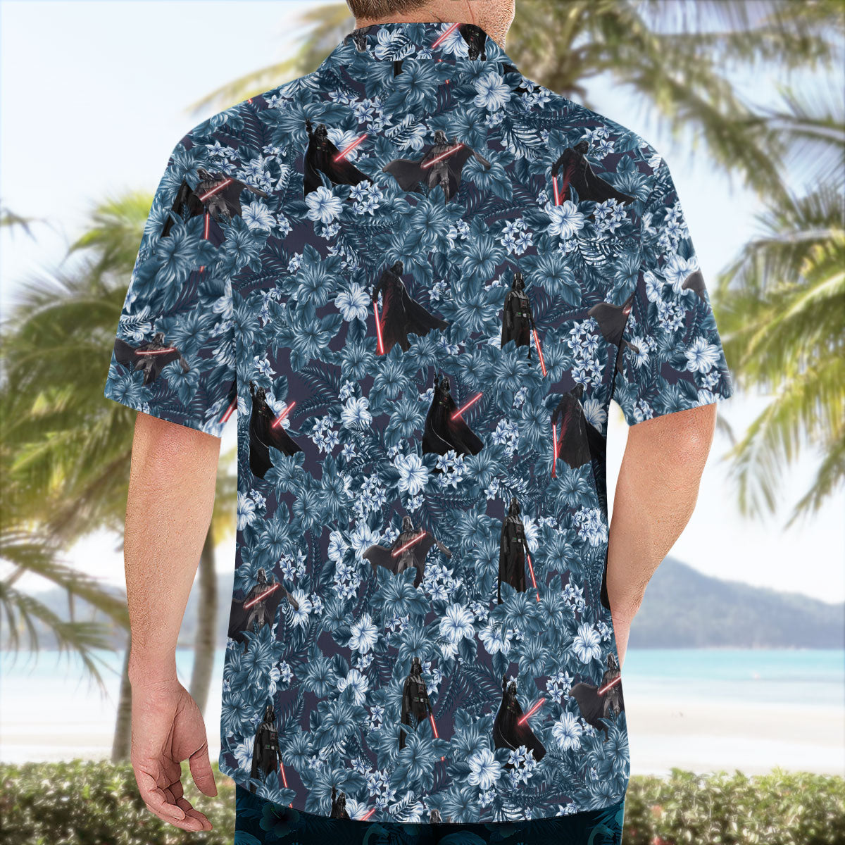 Tropical Hibiscus Dark Hero Aloha Hawaiian Shirt