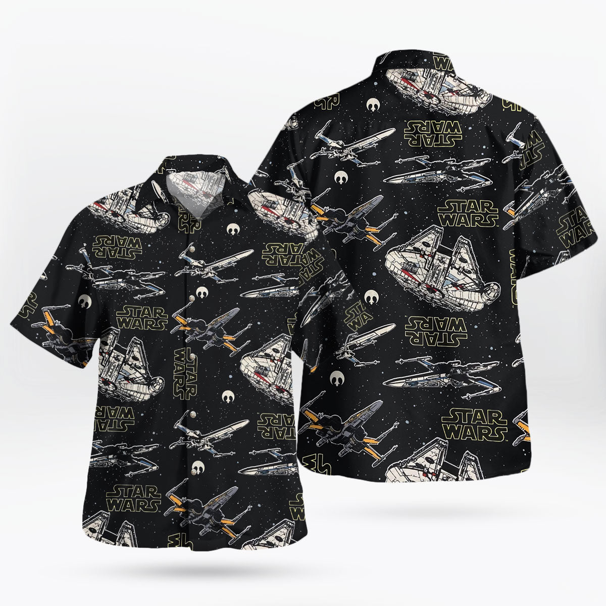 Galactic Spaceships Aloha Hawaiian Shirt