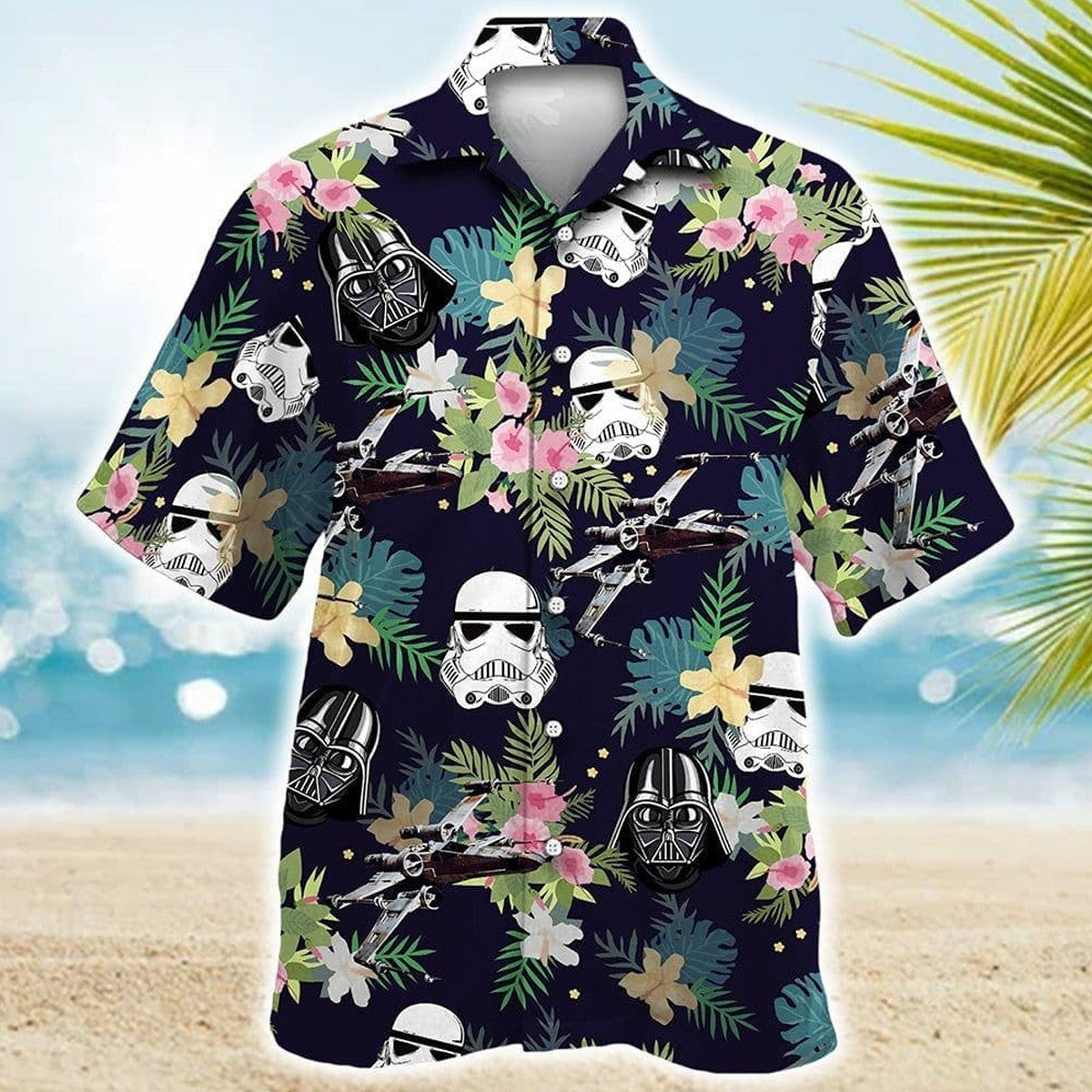 Star Wars Tropical Floral Darth Vader Hawaiian Shirt
