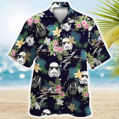 Star Wars Tropical Floral Darth Vader Hawaiian Shirt