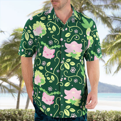 Green Grass Type Tropical Hawaiian Shirt