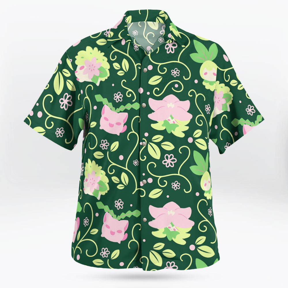 Grass type Pokemon Hawaiian Shirt