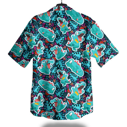 Blue Tropical Splash Hawaiian Shirt