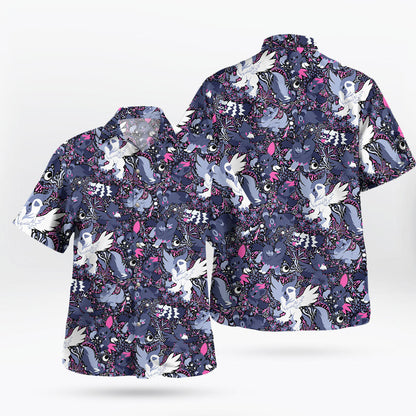 Night Slash Dark Tone Battle Style Hawaiian Shirt