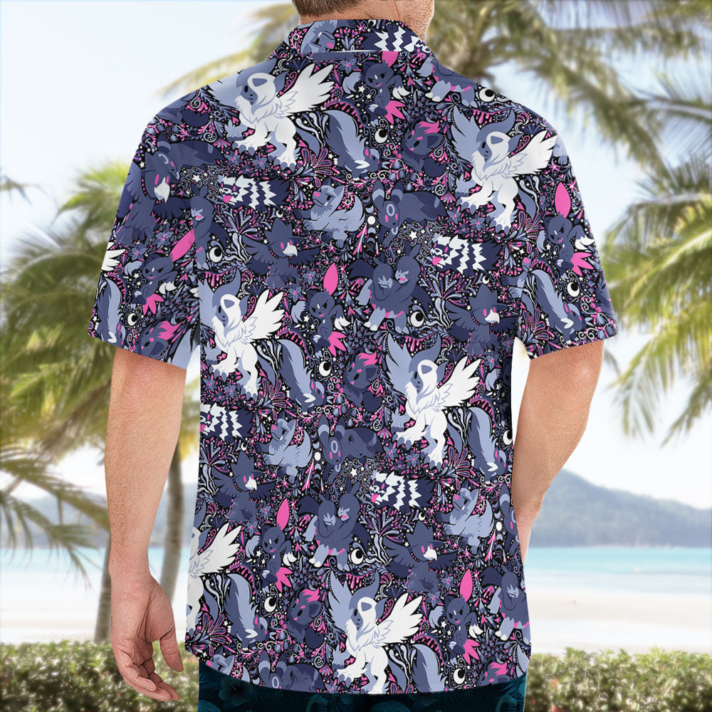 Night Slash Dark Tone Battle Style Hawaiian Shirt