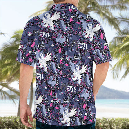 Night Slash Dark Tone Battle Style Hawaiian Shirt