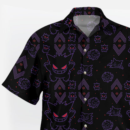 Neon Shadow Tropical Hawaiian Shirt