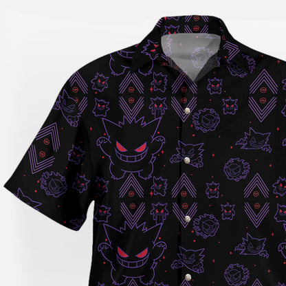 Neon Shadow Tropical Hawaiian Shirt