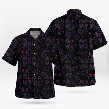 Neon Shadow Tropical Hawaiian Shirt