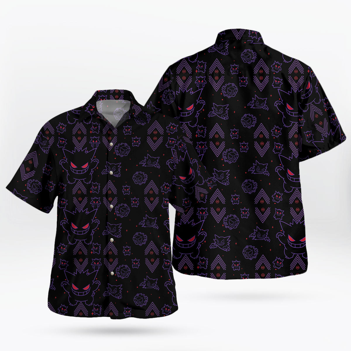 Neon Shadow Tropical Hawaiian Shirt