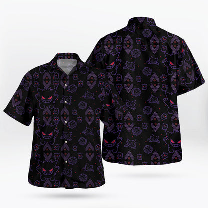 Neon Shadow Tropical Hawaiian Shirt