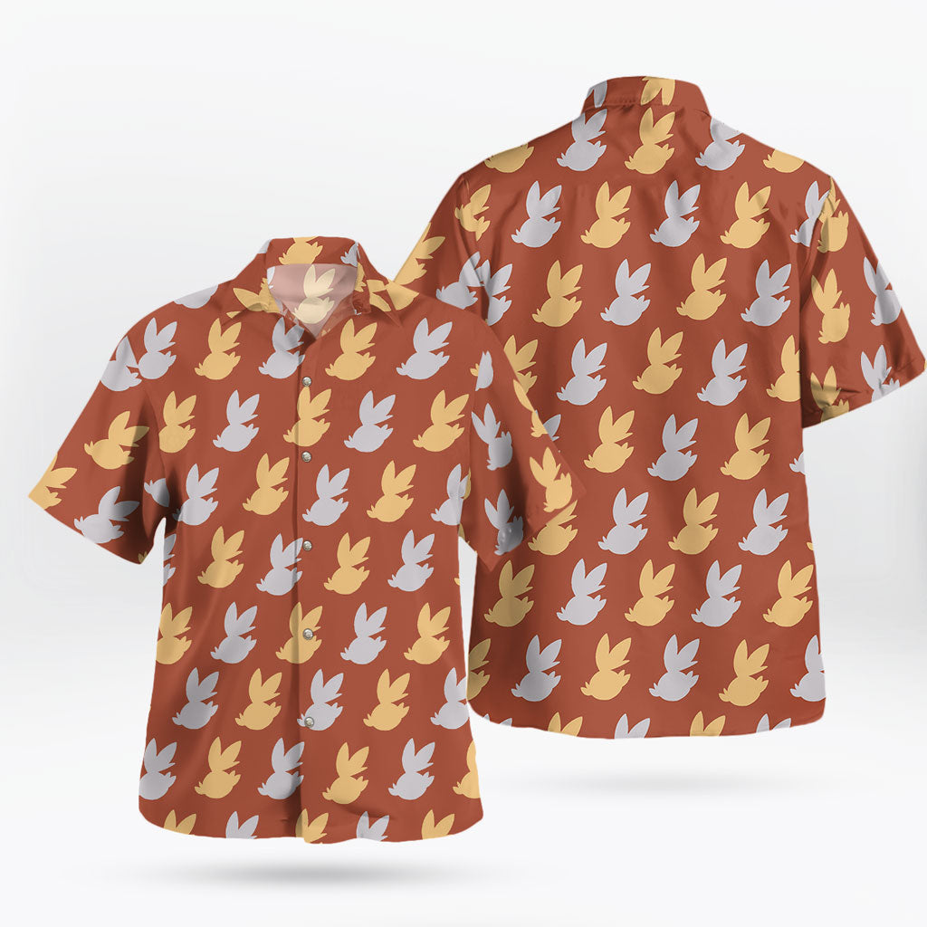 Short Sleeve Bunny Pattern Hawaiian Shirt