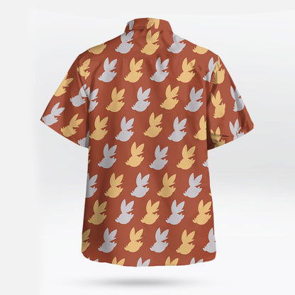 Short Sleeve Bunny Pattern Hawaiian Shirt