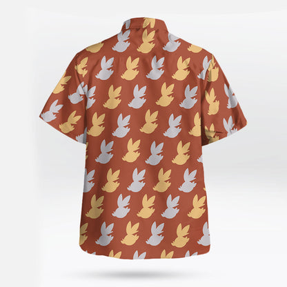 Short Sleeve Bunny Pattern Hawaiian Shirt