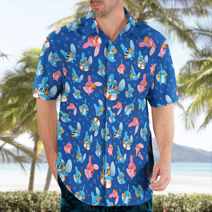 Blue Summer Splash Hawaiian Shirt