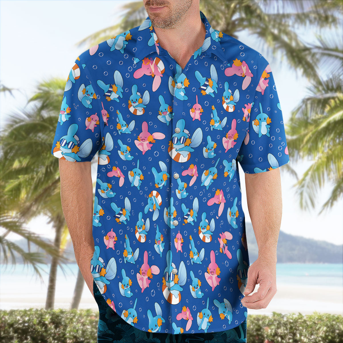 Blue Summer Splash Hawaiian Shirt