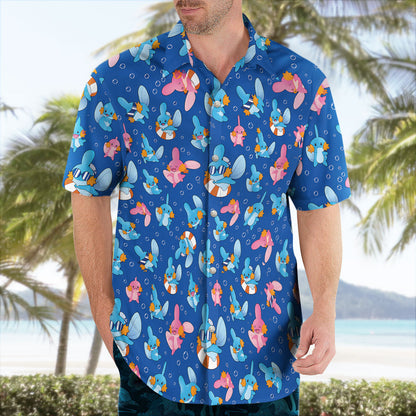 Blue Summer Splash Hawaiian Shirt