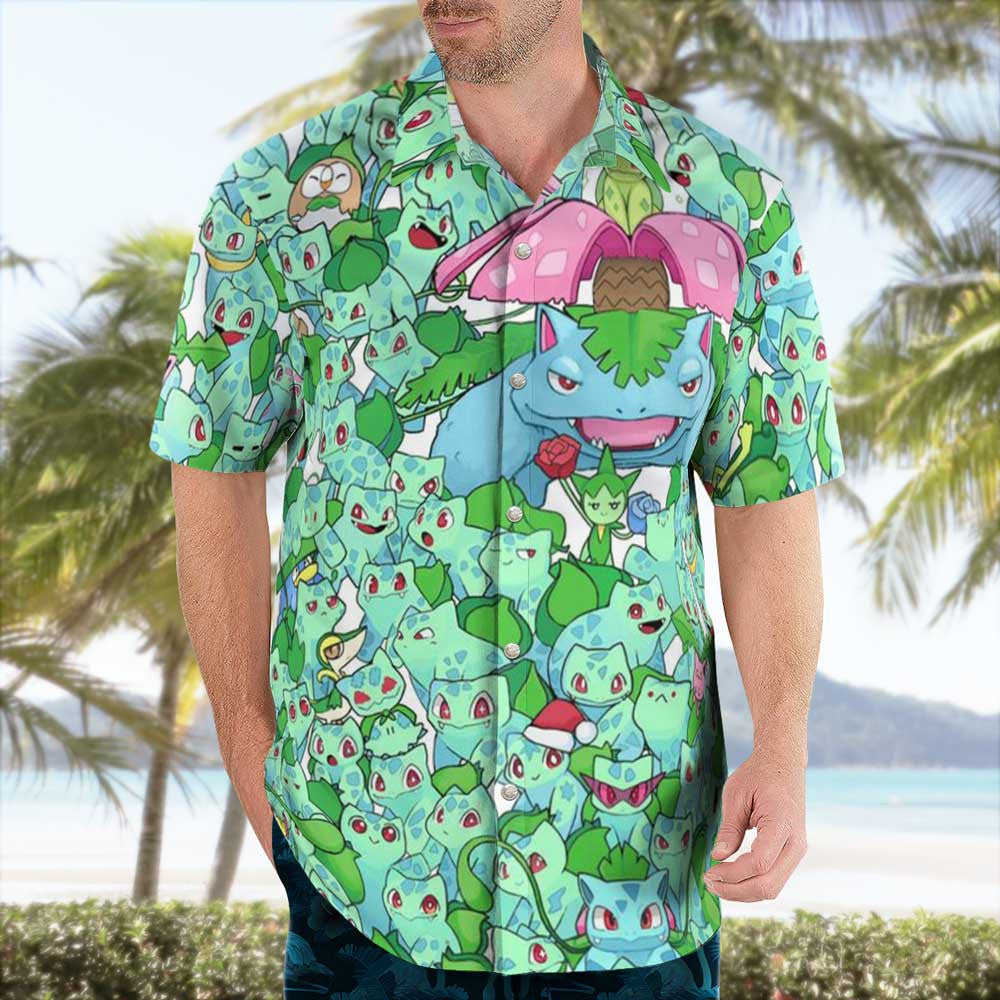 Bulbasaur Pokemon Hawaiian Shirt For Men And Women