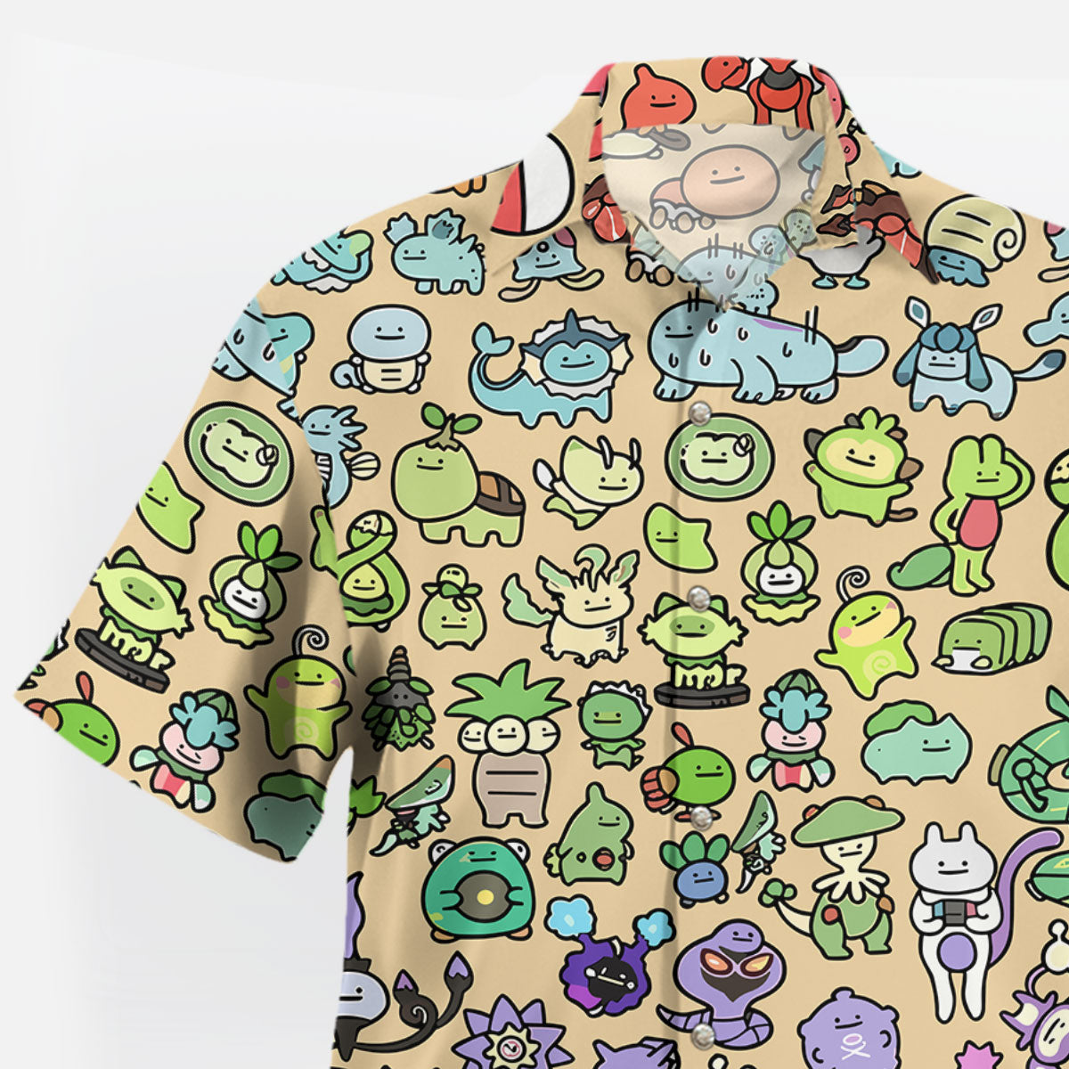 Cute Chibi Cartoon Hawaiian Shirt