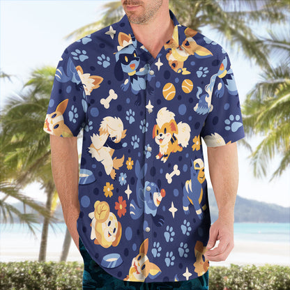 Dog Tropical Style Hawaiian Shirt