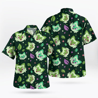 Green Aloha Pattern Hawaiian Shirt