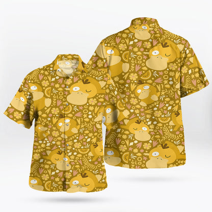 Mustard Yellow Floral Hawaiian Shirt