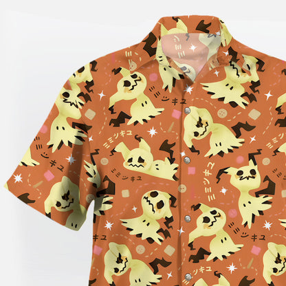 Kawaii Orange Anime Hawaiian Shirt