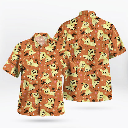 Kawaii Orange Anime Hawaiian Shirt