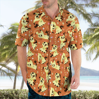 Kawaii Orange Anime Hawaiian Shirt