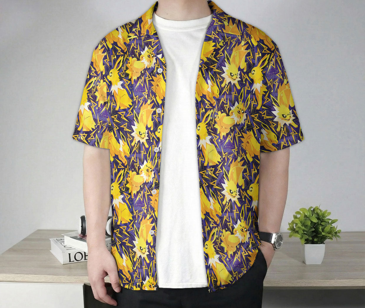 Anime Electric Pattern Hawaiian Shirt