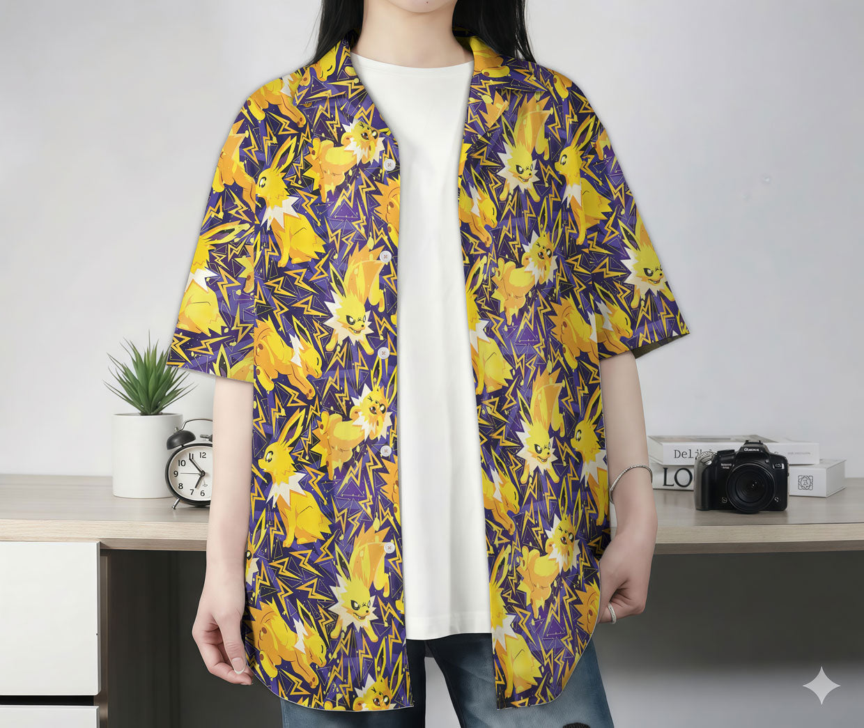 Anime Electric Pattern Hawaiian Shirt