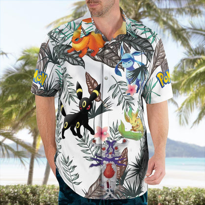 Tropi Pokemon Eevee Pokemon Hawaiian Shirt