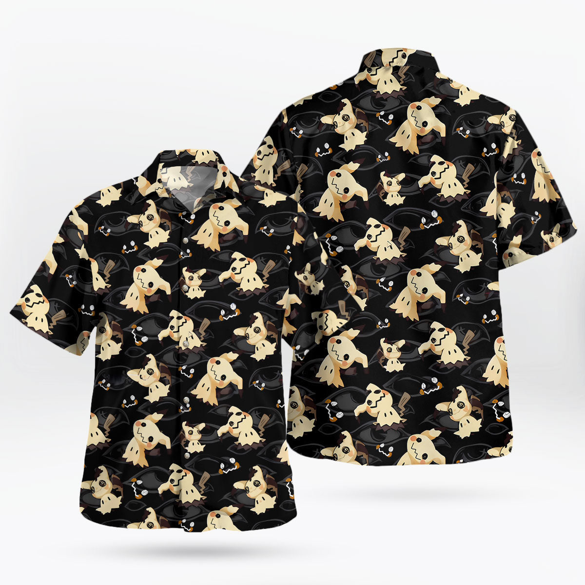 Dark Ghost Pattern Hawaiian Shirt