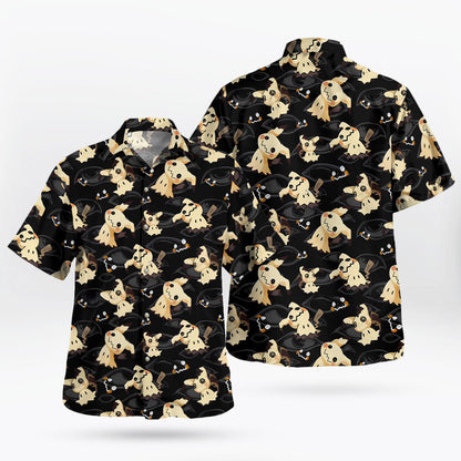 Dark Ghost Pattern Hawaiian Shirt