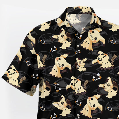 Dark Ghost Pattern Hawaiian Shirt