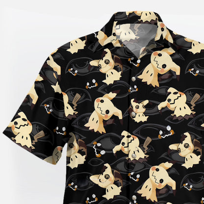 Dark Ghost Pattern Hawaiian Shirt