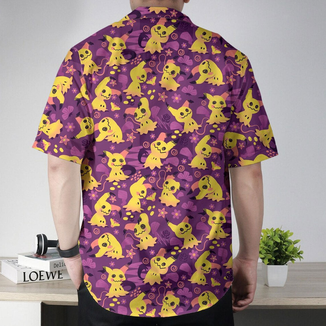 Purple Ghost Pattern Hawaiian Shirt